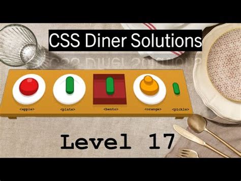 solution css diner|css diner level 17.